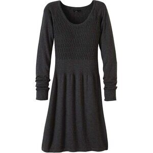 PrAna Zora knit sweater maxi gray dress